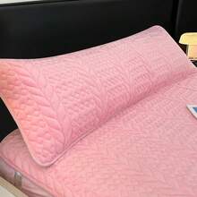 1 față de pernă din pluș cu model geometric, culoare solidă, față de pernă lungă, matlasată din catifea lapte, groasă, pentru cupluri (fără inserție de pernă), moale ca mătasea, prietenoasă cu pielea, caldă și confortabilă, lavabilă la mașină, potrivită pentru dormitor, cameră de oaspeți, cămin, se potrivește cu paturi twin, duble, queen-size, culoare solidă, cadou ideal de Crăciun