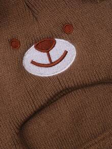 1 件 0-12 岁幼儿滑雪面罩帽子双球婴儿猫咪女孩男孩帽子儿童冬帽儿童针织保暖拉法帽 - 1PC - 查看 7