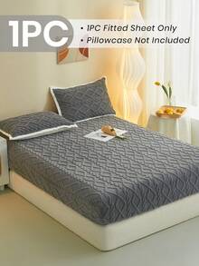 1件塔夫绸床笠,床单,床上用品套装,床垫罩,柔软舒适的床垫保护套,亲肤床单,床罩床上用品套装,现代面料床笠,适用于卧室,适合单人床、双人床、大号床、特大号床,床上用品礼品套装,通过Oeko-Tex认证 - 深灰色 - 查看 3