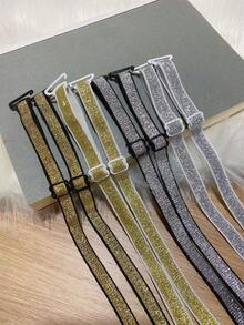 Dây áo ngực có thể điều chỉnh bằng kim loại, có các màu vàng, bạc, trắng, đen, phụ kiện nội y đa năng. - Nhiều màu - Xem 13