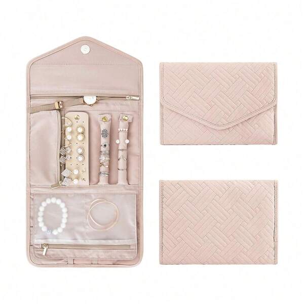 Travel Jewelry Roll: Foldable Organizer For Rings, Necklaces & Other Jewelry – -Free, Travel Must-Have