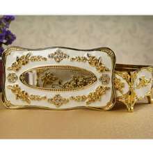 1PC European Luxury Home Desktop Tissue Box,Suitable For Living Room,Coffee Table,High-End Hotel Restaurant Kitchen,Napkin Extractor Box And Household Tissue Storage Box,The Ideal Decorative Piece For Hotel Coffee Tables And Dining Tables - Multicolor - View 8