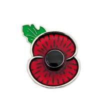 Abzeichen zum Gedenktag in Großbritannien "Auf dass wir nicht vergessen" rote Mohnblume Brosche Schmuck Kostümzubehör Taschenanhänger Bürozubehör