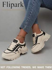 Flipark 1 双女士时尚休闲百搭轻便休闲运动鞋，适合学生外出穿着