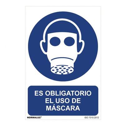 PANNEAU D'UTILISATION OBLIGATOIRE << PORT DU MASQUE OBLIGATOIRE » (PVC 0,7 MM) 30 X 40 CM