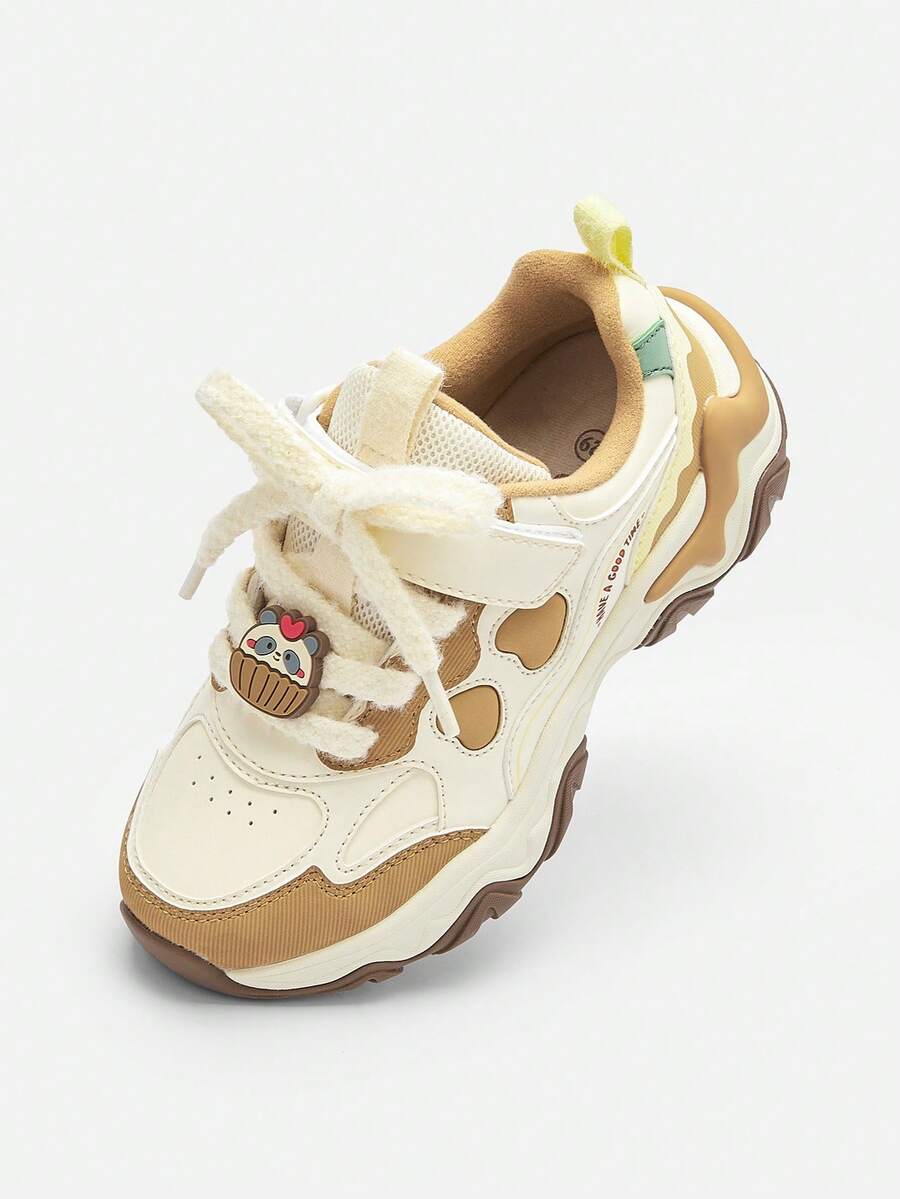 Balabala Mädchen Sneaker Frühling/Herbst 2025, rutschfeste Chunky Sneaker, süßer Stil - Khaki - Übersicht 1