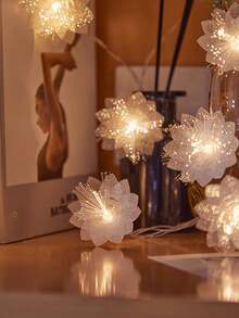 2m/3 Meter/6m/10m LED Lichtfaserkette, Hochzeit/Feiertag/Weihnachtsdekoration, warmweiß/farbig, USB oder Batteriebetrieben (Batterien nicht enthalten)