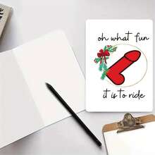 1 felicitare de Crăciun cu plic - felicitare amuzantă de sărbători potrivită pentru prieteni, familie, frați, surori, soție, soț, fiu, fiică - felicitare de Crăciun plină de umor cu tematică jucăușă, material din hârtie