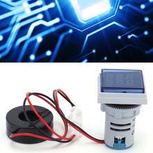 Indicador de señal de corriente, Lámpara de medidor de corriente de señal cuadrada de corriente Lámpara del medidor de corriente para la señal de corriente para electricista para el medidor de corriente para la industria - Azul - Ver 11