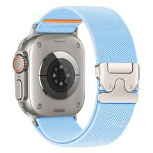 Elastic Sport Bands Compatible With Apple Watch Ultra1/2 Bands 49mm 46mm 45mm 44mm 42mm 41mm 40mm 38mm Men Women,Parachute Buckle Stretchy Nylon Wide Strap Wristband Compatible With IWatch Series 11 10 9 8 7 6 5 4 3 SE 2 1