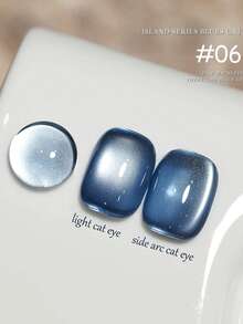 MISS SHAKA 10ml Autumn Winter Nails White Blue Series Glass Bead Cat's Eye Gel Nail Polish Glue 2025 Y2K Nails Hot Style White Blue Glass Bead Nail Art Nail Salon Home Diy Nail Supplies Christmas Nails