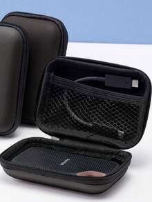 1/2 pièces Sac de rangement mini portable, Étui de protection pour caméra CCD portable, Sac organisateur pour chargeur de téléphone portable et câble de données, Portefeuille avec fermeture éclair, Organisateur de chargeur et écouteurs, Étui pour disque dur portable, écouteurs, power bank, chargeur de voyage portable, Sac pour câbles électroniques, Cadeau de vacances, Noël, Décoration de Noël, Cadeau d'automne et de Noël, Cadeau de festival