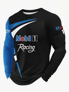 Men's 3D Print Long Sleeve T-Shirt, Breathable And Comfortable, Suitable For Casual And Sports - Multicolor - View 1