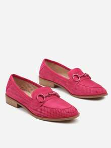 Mocasines de piel con suela interior - Morado Violeta - Ver 5