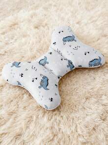 1pc Baby Pillow, Cartoon Animal Dinosaur Rabbit Pattern And Leaf Plant Print | Bone-Shaped Baby Pillow, Suitable For 0-3 Months Infants - Multicolor - View 2