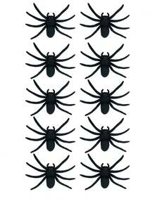 10 Pieces Simulation Soft Rubber Spider Toys Prank Props Small Fun Decoration Suitable for Home and Party Decoration 10pcs