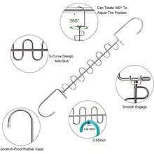 Perchas Ahorro de Espacio Ropa Ganchos para Colgador Nios Mgicas Metal Magicas Ahorrar Multiple Ahorra Organizador Guardarropa Organizadores en Cascada MultifuncionalesPlata, 6PACK - Plata + 6PACK - Ver 3