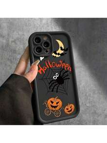 Halloween Spider Pumpkin Creative Cartoon Pattern, New Sky Eye Staircase Phone Case, Interesting Simple Fashion Personality Men And Women Holiday Gift Phone Case Suitable For IPhone