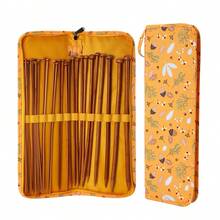 1 Hộp đựng kim đan nhiều màu - Túi có khóa kéo, đựng vừa kim đan 15,75", họa tiết hoa và hình học, hoàn hảo cho người đam mê đan móc, hộp đựng phụ kiện đan móc, hộp thiết kế vui nhộn, hộp đựng đa năng, phụ kiện và vật dụng đan móc - Nhiều màu - Xem 7