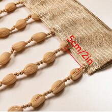 1pc Hanging Yarn Pom Pom Ball Curtain, White, Champagne, Yellow Decorative Door Curtain