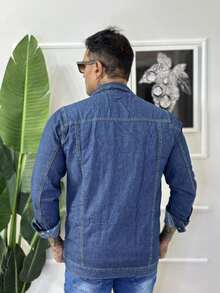 Men's Denim Jacket - Dark Smooth - View 2