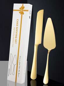 1 pièce/2 pièces Ensemble de couteau à gâteau et pelle en acier inoxydable, couteau à pain et pelle à pizza, couteau à dessert, convient pour la cuisine, les restaurants, les hôtels, les mariages, les anniversaires, les fêtes