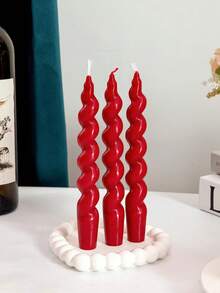 4 Spiral Christmas Candles, Home Decoration Aromatherapy Candles, Including Aromatherapy Candle Set, Christmas Slender Candle Center Decoration, Christmas Home Decoration Paraffin, Halloween Home Atmosphere Decoration, Home Candle Holder Gift Suitable For Giving Gifts To Women, Winter Gift