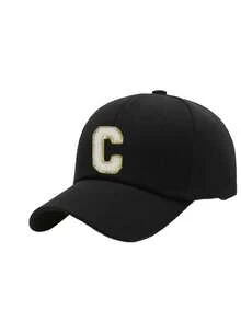 1pc Unisex 26 Alphabet Letter Baseball Cap, Adjustable Casual Breathable Sunscreen Cap, Suitable For Outdoor Daily Wear