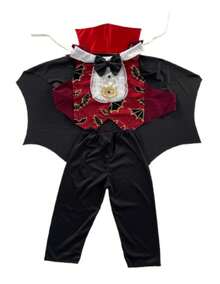 Disfraz Dracula Niño Vampiro Con Capa Para Halloween Y Día De Muertos - Negro - Ver 3