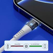 L41 Cable Lightning 6A 2M Blanco USB 3.0 - Negro - Ver 4