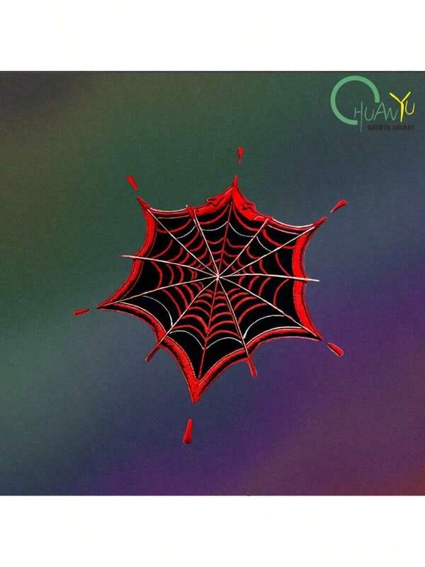 1pc Spider Web Car Sticker, Original Gothic Punk Classic Texture Concealer Waterproof Sticker For Motorcycle, Electric Vehicle, Laptop, Glass, Decorative