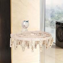 1 pièce Étendoir pliable à ventouse pour chaussettes, sous-vêtements, placement polyvalent dans l'armoire, la salle de bain, le balcon, convient pour la lessive dans les dortoirs d'étudiants