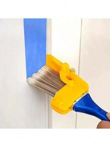 3pcs Precision Edge Brush Set - Durable & Lightweight With Wooden Handle, Portable Design, Suitable For DIY Wall & Ceiling Edge Painting, Includes Red & Blue Detail Decorative Brushes