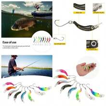 Seuelos De Pesca Luya - Cebos Duros De Peces Falsos Hundidos En 3D con Ganchos De Acero Inoxidable Y Tratamiento Anticorrosin para La Pesca De Depredadores Y La Pesca En Tierra - Como se muestra en la imagen - Ver 1