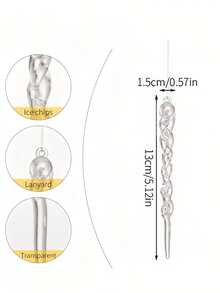 12pcs Transparent Ice Column Pendant - Elegant Hanging Pointed Ice Columns, DIY Holiday Atmosphere Decoration, Suitable For Christmas Trees, Weddings, Parties, Durable PVC Ice Chains, Easy To Hook, Indoor/Outdoor Use