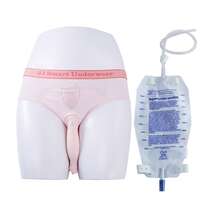 Female Urinal - Wearable Male Urinal With Elastic Waistband And 1 800ml Urine Collection Bag - Reusable Urine Collector (Pink) - 珊瑚粉 - 查看 15