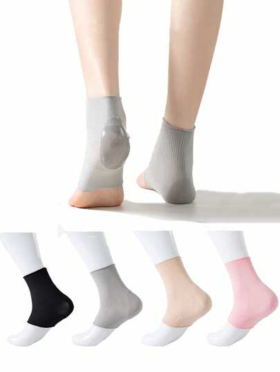 Meias de gel para calcanhar, meias para cuidado do calcanhar, almofadas macias que absorvem impactos e protegem os pés