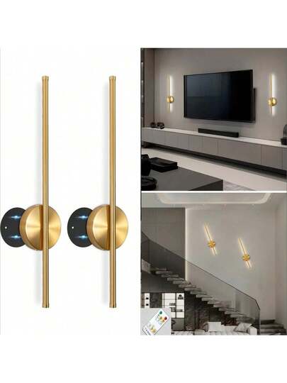 1pc Moderne Nordic LED Minimalist Indoor Wand Lamp,Night Light, Lamps Bedroom,Lamp Living Roomlamp Room,Three Adjustable Bedside Lamp 50cm Type Rechargeable, Commercial Lighting Surface Rust Proof Hang Lamp, Bedroom, Room, Coffee Shop, Corridor ation Hotel TV Background 2200mAH