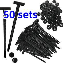 升级版尼龙通用扎带扣，多功能尼龙夹，抗紫外线汽车拉链领带夹，适用于汽车挡泥板、保险杠、后备箱和家庭使用（50 件） - 彩色 - 查看 12