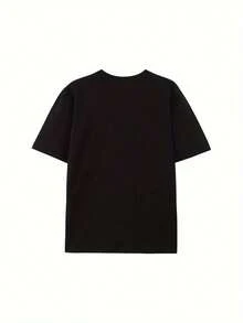 New 1pc Men'S MIsfits 'Classic Vintage' Black T Shirt, 100% Cotton Fabric, Crew Neck, Short Sleeve, Regular Fit, Weekend Casual Wear, All-Season Casual Wear, 180gsm - Ideal For Valentines New Year'S Day Father'S Day Christmas - 黑色 - 查看 2