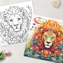 Libro para colorear con temática animal - 25 imágenes relajantes en papel grueso | Alivio del estrés, reducción de la ansiedad y actividades de atención plena | ¡Regalo perfecto para Halloween, cumpleaños, Acción de Gracias, Pascua y vuelta al colegio!