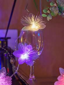 2m/3 Meter/6m/10m LED Lichtfaserkette, Hochzeit/Feiertag/Weihnachtsdekoration, warmweiß/farbig, USB oder Batteriebetrieben (Batterien nicht enthalten)