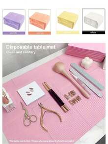 50/125 件一次性床单布、纹身桌布清洁垫、美甲桌垫、一次性清洁垫、修甲桌布、修甲工具、薄纸 - 彩色 - 查看 1