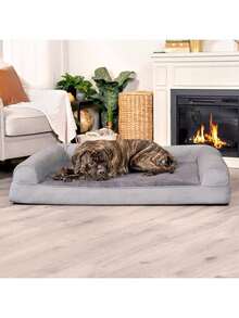 Orthopedic Dog Beds For Extra Large Dog, Waterproof Memory Foam XL Pet Bed With Sides, Non-Slip And Egg-Crate Foam Big Dog Couch Bed With Washable Removable Cover, Grey - 灰色 - 查看 5