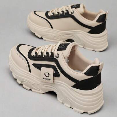 Flipark 1 双女士时尚休闲百搭轻便休闲运动鞋，适合学生外出穿着