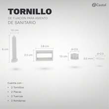 Asiento Castel, Modelo Siberia/Etna de cierre lento, color Blanco - 1 - Ver 6