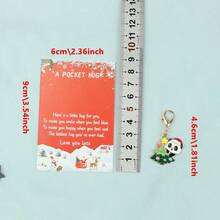 5pcs Cute Creative Christmas Panda Keychain Charms, Fashionable Bag Accessories And Unique Gift For Couples, Cute Keychain Panda, Fashion Bag Embellishment, Cute Key Accessory, Animal Keyring, Whimsical Keychain Art, Detailed Craftsmanship, Durable Keyring Material, Fashion Christmas Gifts For Families And Friends