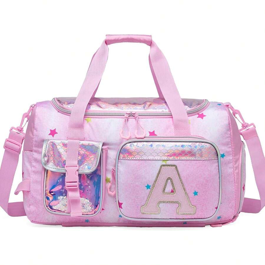 Girls' Travel Bag, Overnight Bag, Handbag, Sleepover Bag, Dance/Gym Bag With Shoe Compartment - Travel Bag Single Bag - View 1