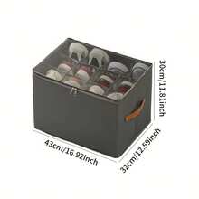 Foldable Oxford Fabric Shoe Organizer With Lid - Dustproof Storage Box For Shoes, Clothes & Accessories - Versatile Home Organization Solution, Rectangular Shape, Flip-Top Closure, Durable Oxford Material, Shoe Storage Organizer