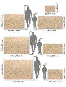 现代柔软轻便地毯，适用于客厅、卧室、宿舍，涤纶长毛绒地毯，走廊地毯，家居装饰蓬松长毛地毯，驼色舒适薄绒地毯 - 駝色 - 查看 2